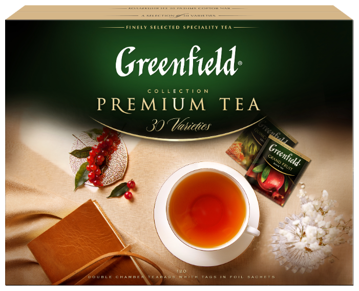 

Чай в пакетиках зеленый Greenfield Selection, 120шт.x1.8г, ассорти (1074-08), Selection