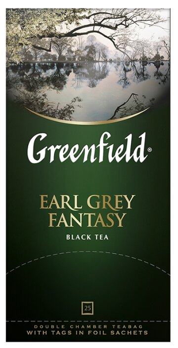 Чай в пакетиках черный Greenfield Earl Grey Fantasy 25штx2г бергамот 0427-10 110₽