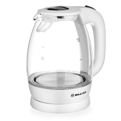 

Чайник электрический BRAYER BR1013WH / BR1013 1.7л. 2.2 кВт, высокопрочное стекло, белый, BR1013WH / BR1013
