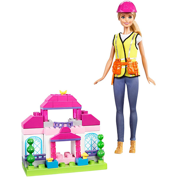 

Кукла Mattel "Barbie: Строитель", 29 см, в комплекте конструктор (FCP76), "Barbie: Строитель"