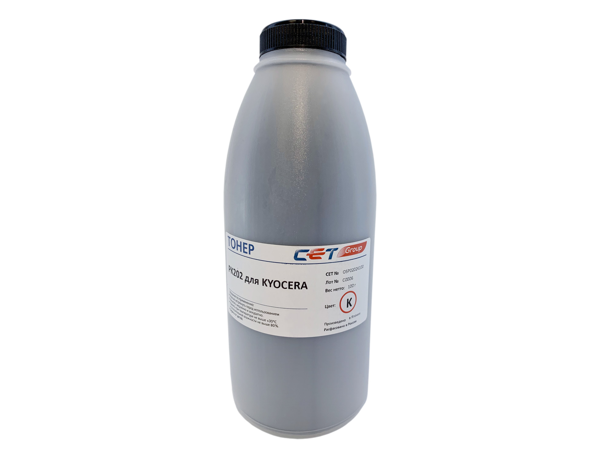 

Тонер CET PK202, бутыль 100 г, черный, совместимый для Kyocera ECOSYS P6030cdn, FS-C5300DN, FS-5350DN, TASKalfa 250ci, TASKalfa 300ci, ECOSYS M6026cidn, ECOSYS M6526cdn, ECOSYS M6526cidn, ECOSYS P6026cdn, FS-C2026MFP, FS-C2126MFP, FS-C2126MFP+, FS-C2526MF