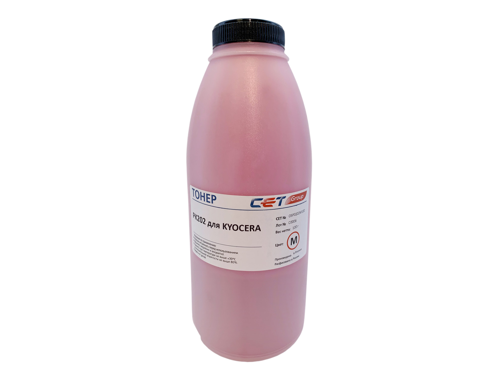 

Тонер CET PK202, бутыль 100 г, пурпурный, совместимый для Kyocera ECOSYS P6030cdn, FS-C5300DN, FS-5350DN, TASKalfa 250ci, TASKalfa 300ci, ECOSYS M6026cidn, ECOSYS M6526cdn, ECOSYS M6526cidn, ECOSYS P6026cdn, FS-C2026MFP, FS-C2126MFP, FS-C2126MFP+, FS-C252