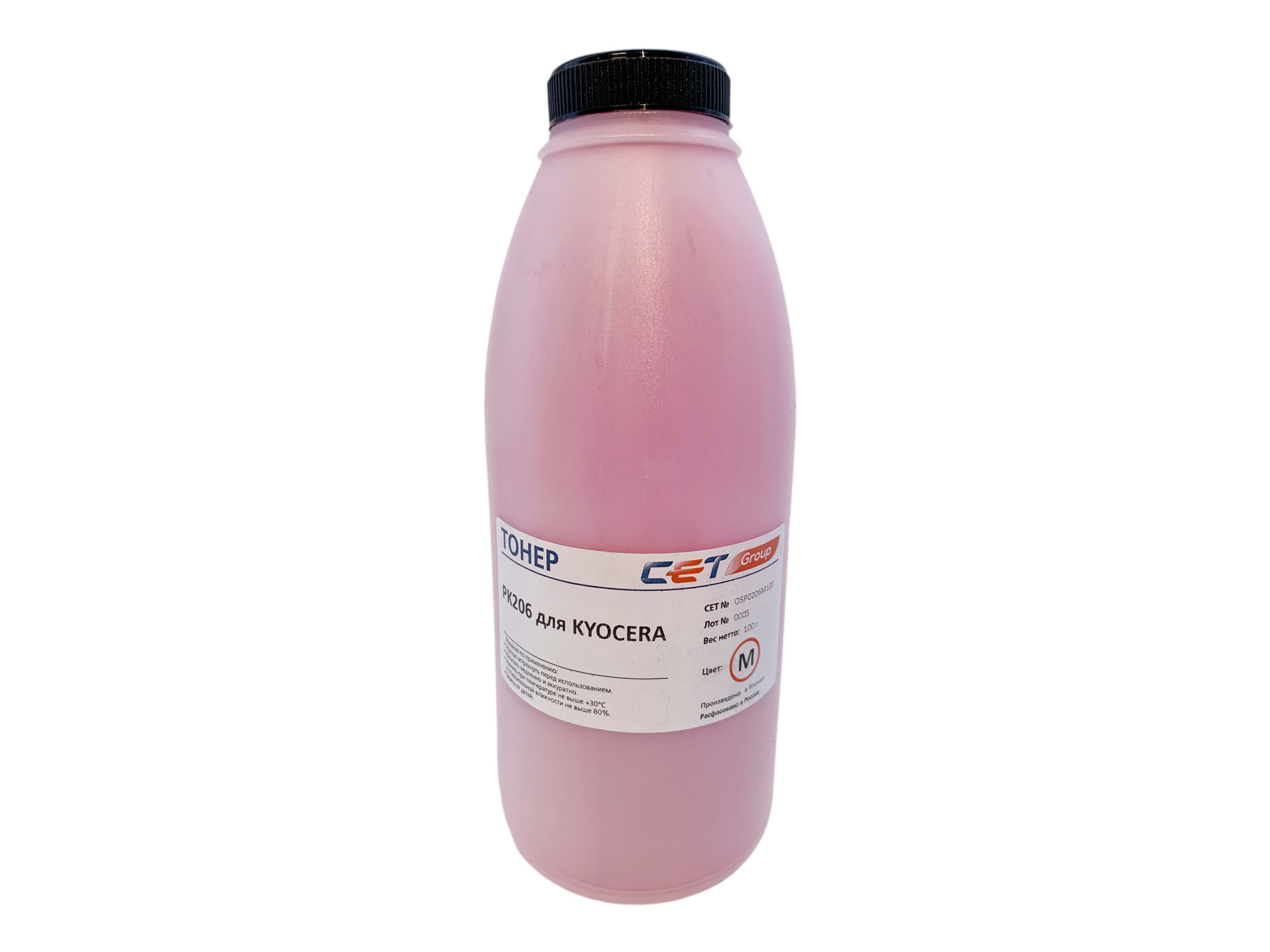 

Тонер CET PK206, бутыль 100 г, пурпурный, совместимый для Kyocera ECOSYS M6035cidn, ECOSYS M6535cidn, ECOSYS P6035cdn, ECOSYS P7040cdn, ECOSYS M6030cdn, ECOSYS M6530cdn, ECOSYS P6130cdn (OSP0206M-100), PK206