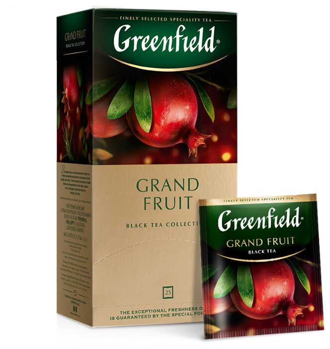 Чай в пакетиках черный Greenfield Grand Fruit 25штx15г гранат розмарин гибискус 1387-10 155₽