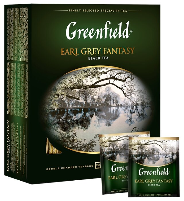 

Чай в пакетиках черный Greenfield Earl Grey Fantasy, 100шт.x2г (0584-09), Earl Grey Fantasy