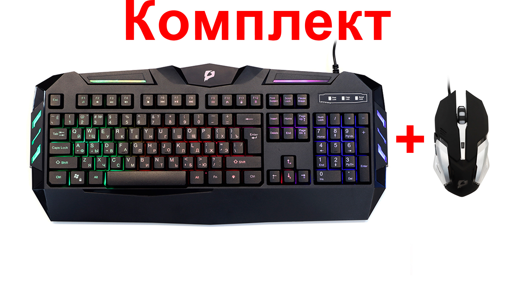 

Клавиатура + мышь e2e4 Gaming GM301GK302, USB, чёрный (OT-GM301GK302), GM301GK302