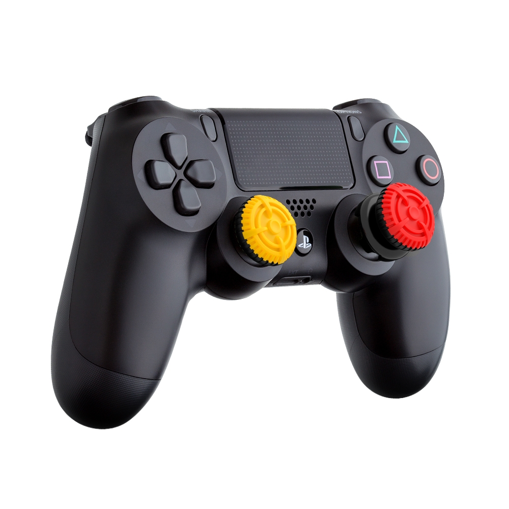 Накладки на стики геймпада Sony Sniper Colors.Buka, беспроводной, красный/желтый (4627125194191)