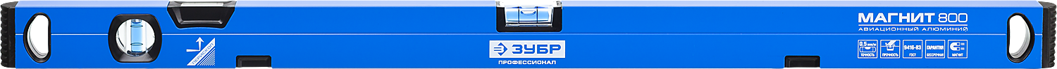 

Уровень ручной брусковый 80см, точность 0.5 мм/м, 2 глазка, магнитный, ЗУБР Профессионал (34589-080), 0