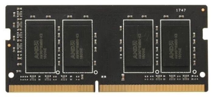 

Память DDR4 SODIMM 4Gb, 2666MHz, CL16, 1.2 В, AMD, Radeon R7 (R744G2606S1S-U), R744G2606S1S-U