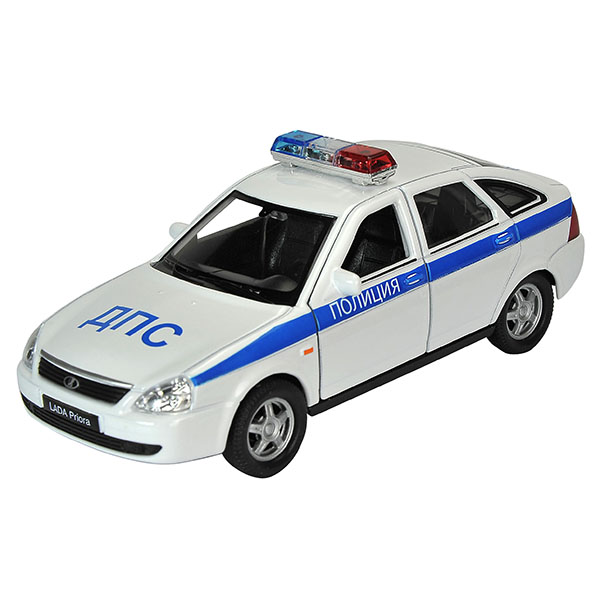 

Автомобиль Welly "LADA PRIORA ПОЛИЦИЯ", белый (43645PB), "LADA PRIORA ПОЛИЦИЯ"