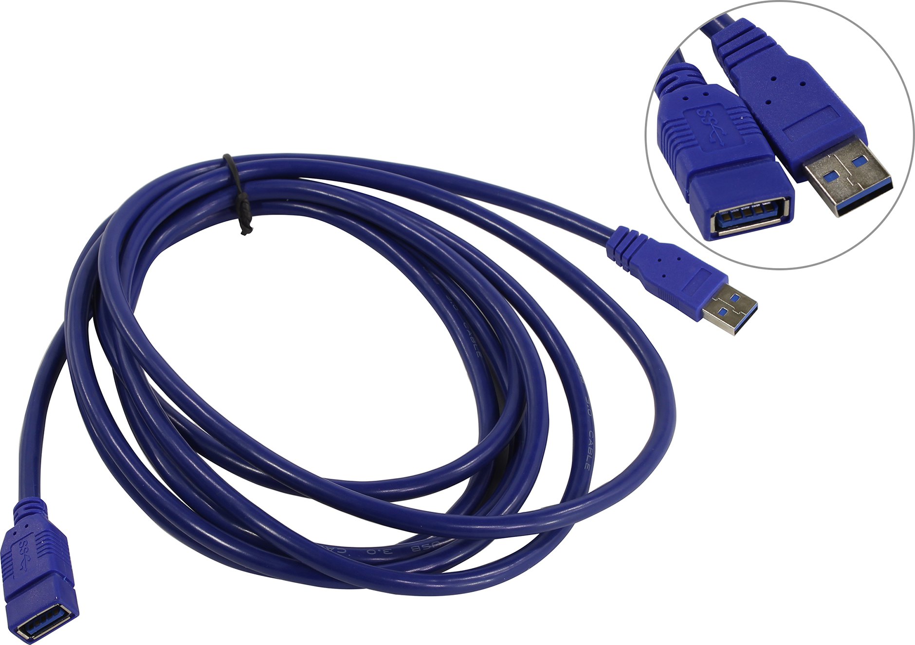 

Кабель-удлинитель USB 3.0(Am)-USB 3.0(Af), экранированный, 3м, синий Telecom (TUS706-3M)