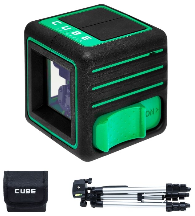 Уровень лазерный (нивелир) линейный, до 40 м, 0.2 мм/м, самовыравнивание, 3xАА, ADA Professional Edition CUBE (А00545)