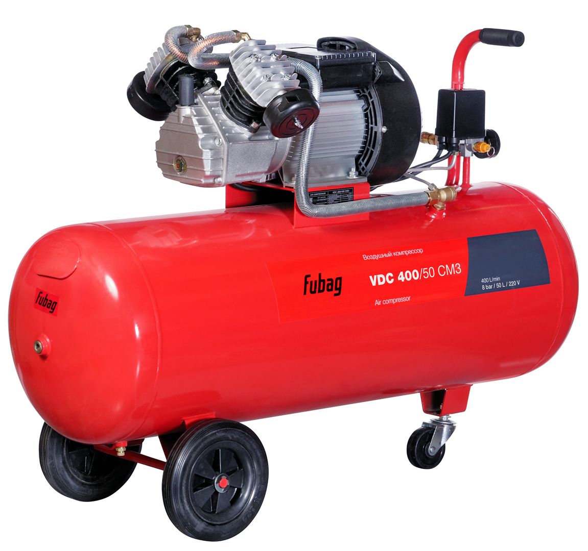 Компрессор воздушный Fubag VDС 400/50 CM3, 50 л, 400л/мин
