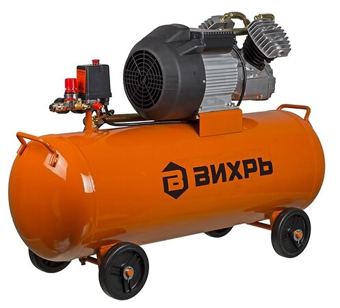 Компрессор воздушный ВИХРЬ КМП-400/100, 100 л, 400л/мин
