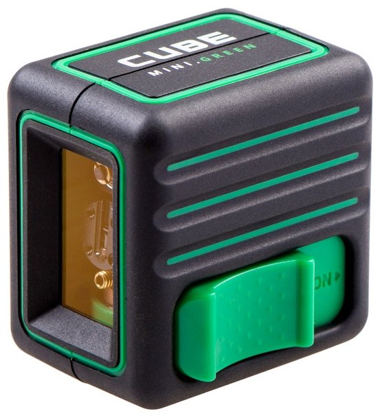 Уровень лазерный (нивелир) линейный, до 20 м, 0.2 мм/м, самовыравнивание, 2xАА, ADA Cube MINI Green Basic Edition CUBE (А00496)