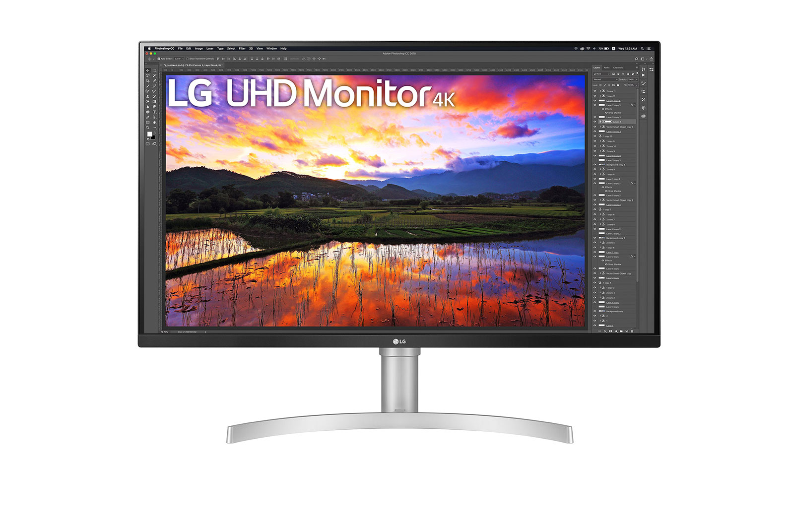 Монитор 31.5" LG 32UN650-W черный/белый
