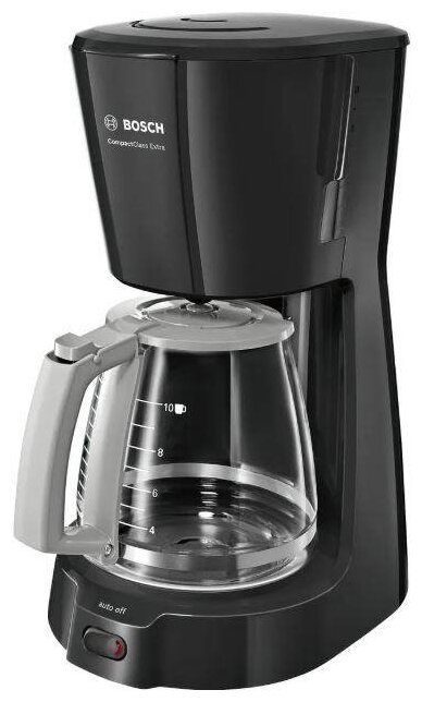Кофеварка капельная Bosch TKA3A033, молотый, 1.2л, черный, 1100Вт (TKA3A033)