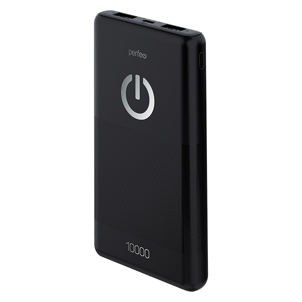 

Портативный аккумулятор (Powerbank) Perfeo Splash, 10000 мА·ч, 2xUSB, 2.1А, черный (PF_B4296), Splash