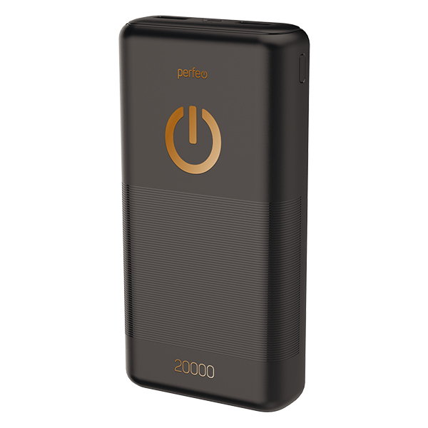 Портативный аккумулятор (Powerbank) Perfeo Splash, 20000 мА·ч, черный