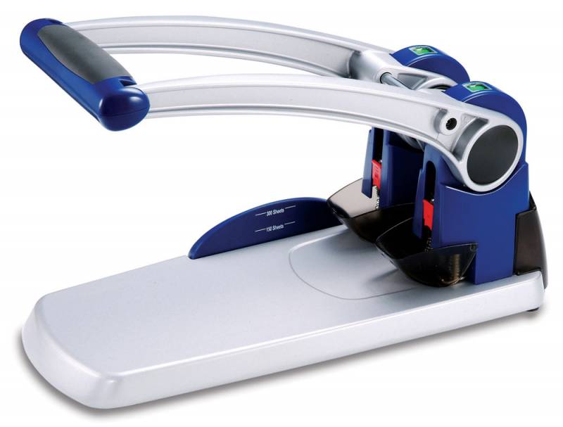 

Дырокол 300 листов, 2 отверстия 6мм, линейка, синий/серебристый, Kw-Trio Heavy Duty 9550 (9550), 9550