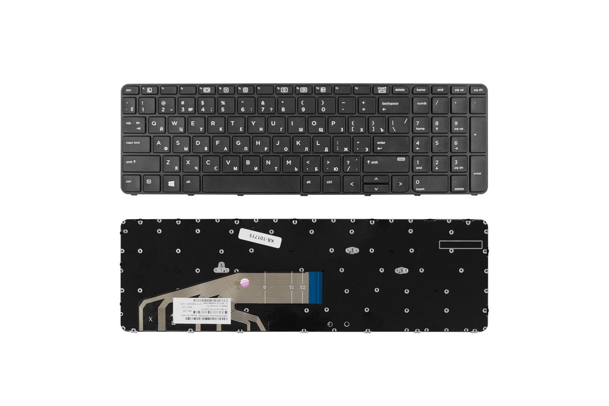 

Клавиатура TopON для HP ProBook 450 G3, 455 G3, 470 G3, 650 G2, 655 G2 Series. Плоский Enter, черная, с черной рамкой (KB-101715), KB-101715