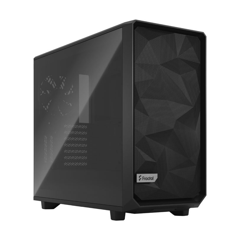 Корпус Fractal Design Meshify 2 Light Tempered Glass, EATX, Mid-Tower, 2xUSB 3.0, USB Type-C, черный, Без БП (FD-C-MES2A-03)