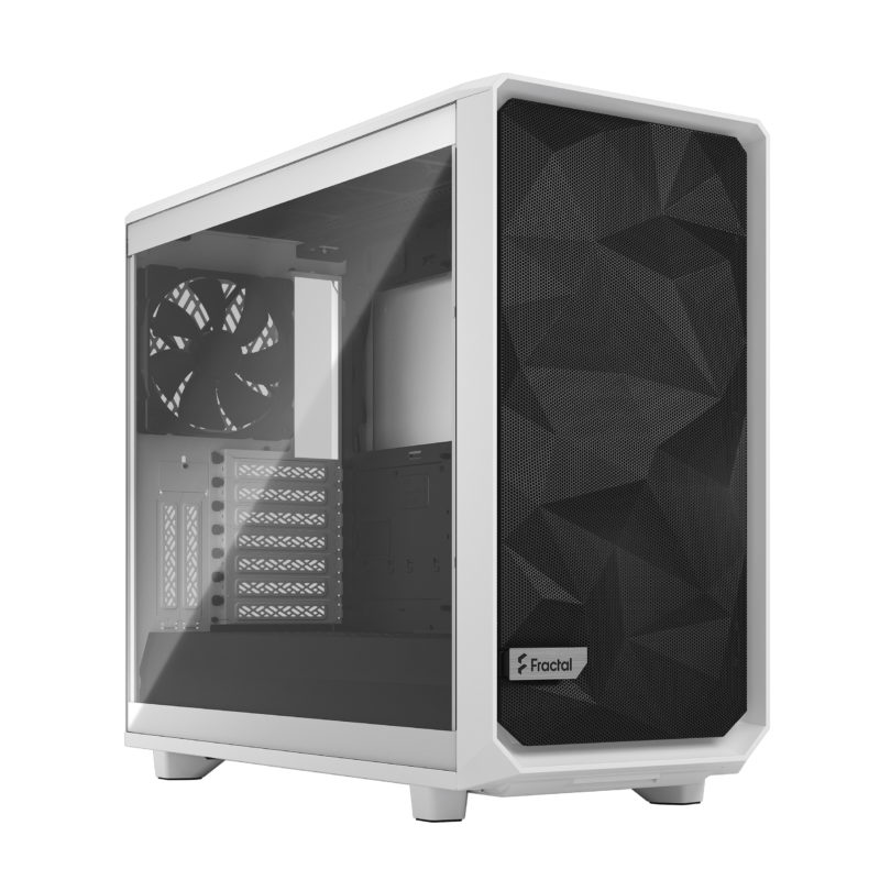 Корпус Fractal Design Meshify 2 Clear Tempered Glass, EATX, Midi-Tower, 2xUSB 3.0, USB Type-C, белый, без БП (FD-C-MES2A-05)