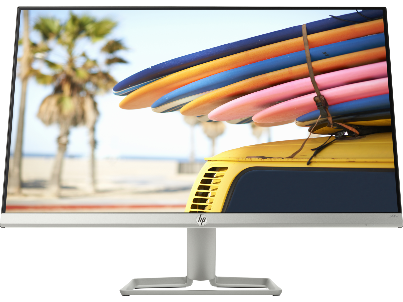 

Монитор 23.8" HP 24fw IPS, 1920x1080 (16:9), 300кд/м2, 5мс, FreeSync, VGA, HDMI, серебристый/черный (4TB29AA), 24fw