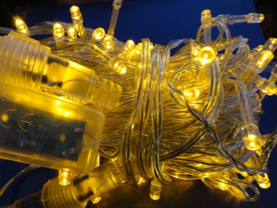 Гирлянда JazzWay LD120-Y-E светодиодная нить, ламп: 120шт., 12м, желтый (4607144111652)