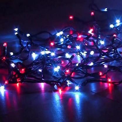 

Гирлянда JazzWay LD120-MG-E светодиодная нить, ламп: 120шт., 12м, красно-синяя (4690601040121), LD120-MG-E