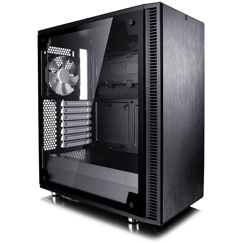 Корпус Fractal Design Define C TG, ATX, Midi-Tower, 2xUSB 3.0, черный, Без БП (FD-CA-DEF-C-BK-TG) плохая упаковка