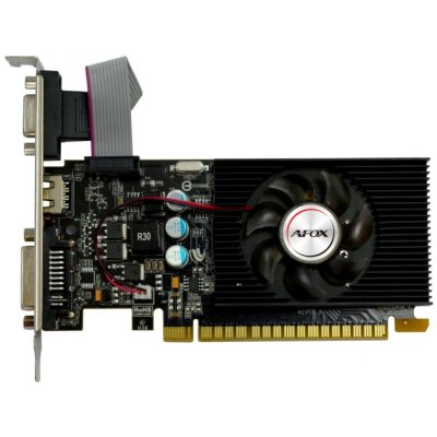 Видеокарта AFOX GT610 LP, 2Gb DDR3, 64bit, PCI-E, VGA, DVI, HDMI, Retail (AF610-2048D3L7-V8) - фото 1