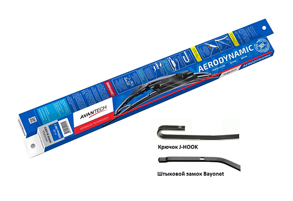 

Щетка стеклоочистителя Avantech Aerodynamic 60 см, 24", 1 шт. (A-24U), Aerodynamic