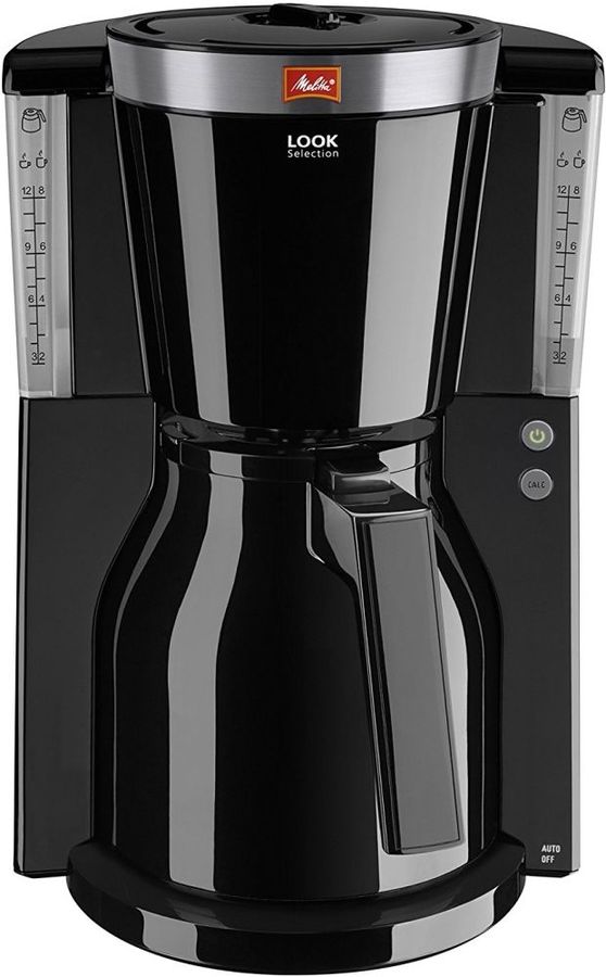 

Кофеварка капельная Melitta Look IV Therm DeLuxe, молотый, 1.1л/1.1л, черный, 1000Вт (21266), Look IV Therm DeLuxe