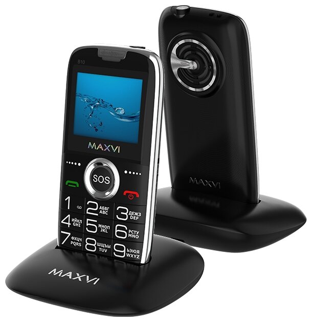 

Мобильный телефон Maxvi B10, 2" 220x176 TN, MTK6261D, 32Mb RAM, 32Mb, 2-Sim, 1200mAh, с большими кнопками, micro-USB, черный, B10