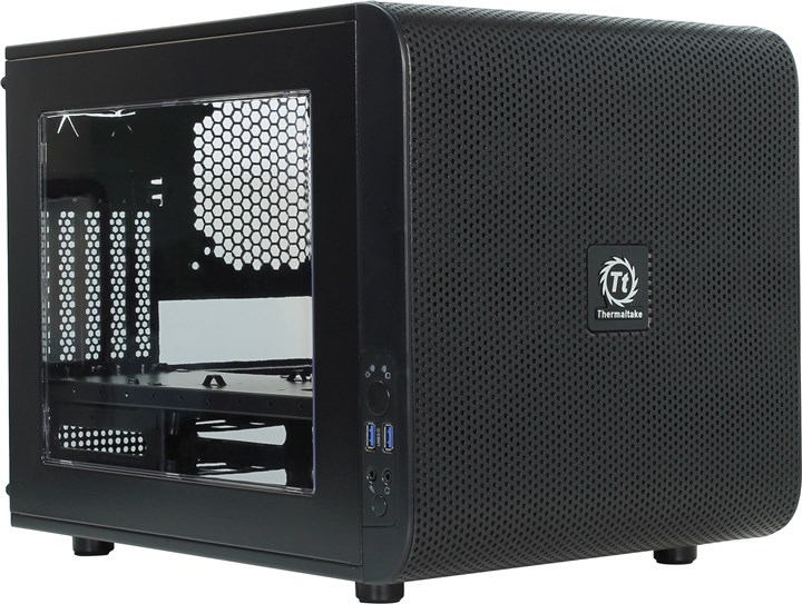 Корпус Thermaltake Core V21, mATX, Micro Case, 2xUSB 3.0, черный, Без БП (CA-1D5-00S-1WN) плохая упаковка