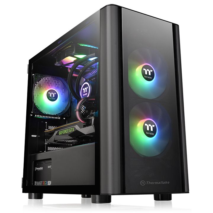 Корпус Thermaltake V150 TG, mATX, Micro-Tower, USB 3.0, черный, Без БП (CA-1R1-00S1WN-00) плохая упаковка