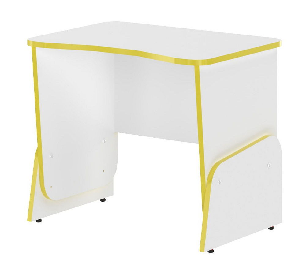 Компьютерный стол STG 7050, ЛДСП, белый/желтый (00-07061317)