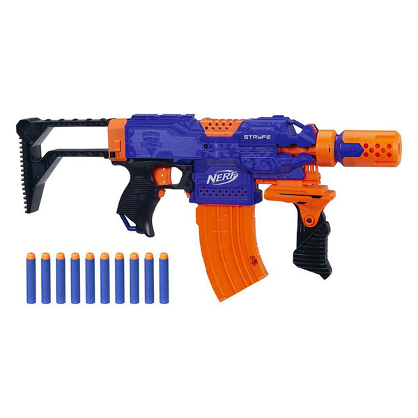 

Игровой набор Hasbro "Блестер Nerf N-Strike Elite Stryfe CQ-10", бластер, 10 дротиков, дополнительные аксессуары, разноцветный (E2341), "Блестер Nerf N-Strike Elite Stryfe CQ-10"