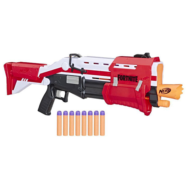 

Игровой набор Hasbro "Бластер Nerf Fortnite Дробовик", бластер, 8 зарядов , разноцветный (E7065), "Бластер Nerf Fortnite Дробовик"