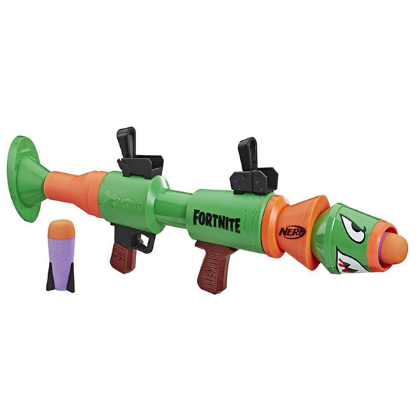 

Игровой набор Hasbro "Бластер Nerf Fortnite RL", бластер, 2 ракеты, зеленый (E7511), "Бластер Nerf Fortnite RL"