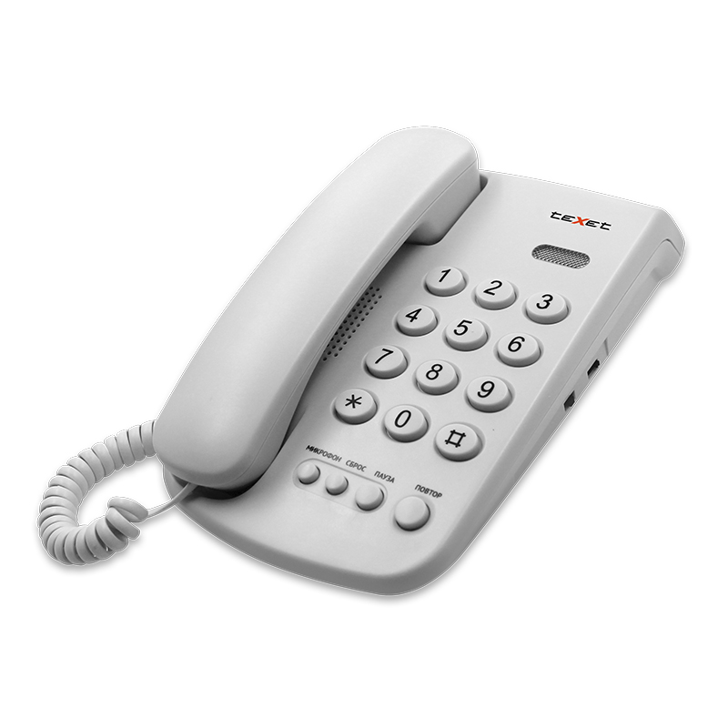 

Проводной телефон teXet TX-241, светло-серый, TX-241