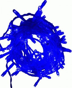 Гирлянда ECOLA светодиодная нить, 15 м, синий