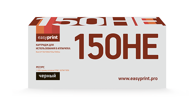 

Картридж лазерный EasyPrint LR-SP150HE (SP150HE/408010), черный, 1500 страниц, совместимый для Ricoh SP150/150SU/150w/150SUw