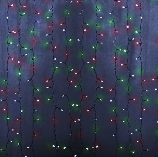 

Гирлянда NEON-NIGHT светодиодная занавес, ламп: 144шт., 1.5м x 1.5м, разноцветный (235-039 )