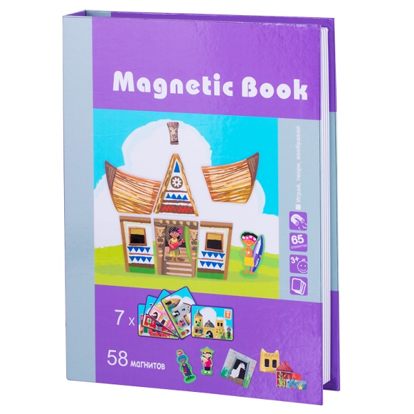 Книга магнитная Magnetic Book "Строения мира", для мальчика/для девочки