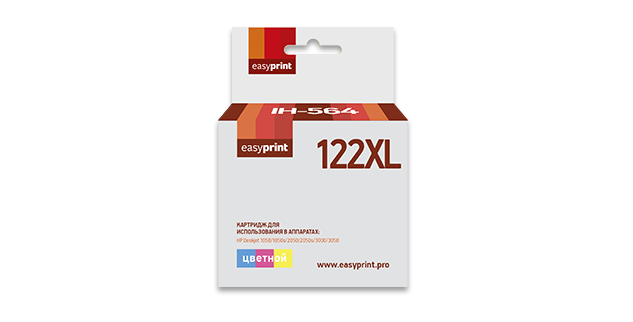 

Картридж струйный EasyPrint IH-564 (№122XL/CH564HE), цветной, совместимый, для HP DJ 1050/1510/2050/3000/3050