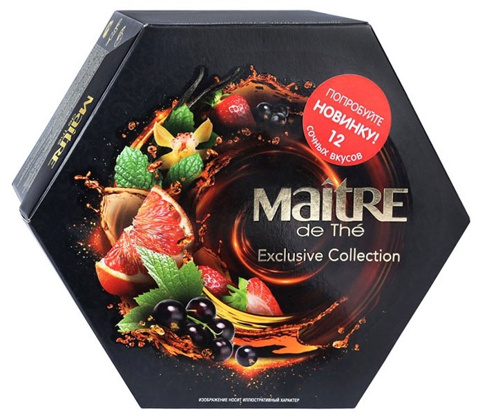 

Чай в пакетиках черный/зеленый Maitre de The Exclusive Collection, 60шт.x2г, ассорти (бак301), de The Exclusive Collection