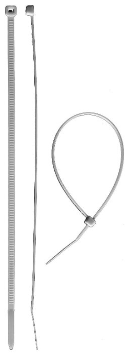 

Стяжка ЗУБР 309010-12-750, 1.2 см x 750 мм, 50 шт., белый, 309010-12-750
