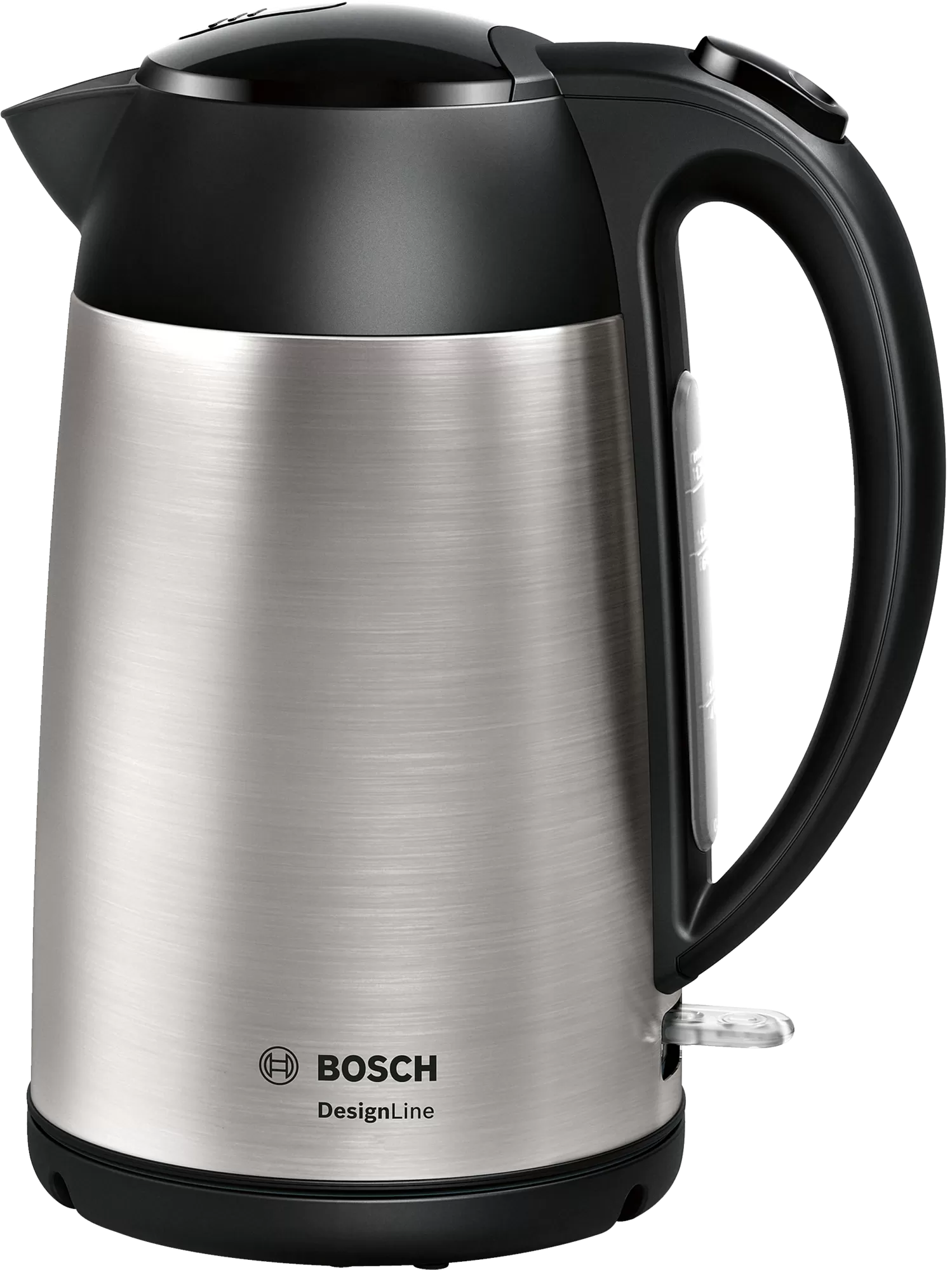 

Чайник электрический Bosch DesignLine TWK3P420 1.7л. 2.4 кВт, нержавеющая сталь, серебристый, TWK3P420